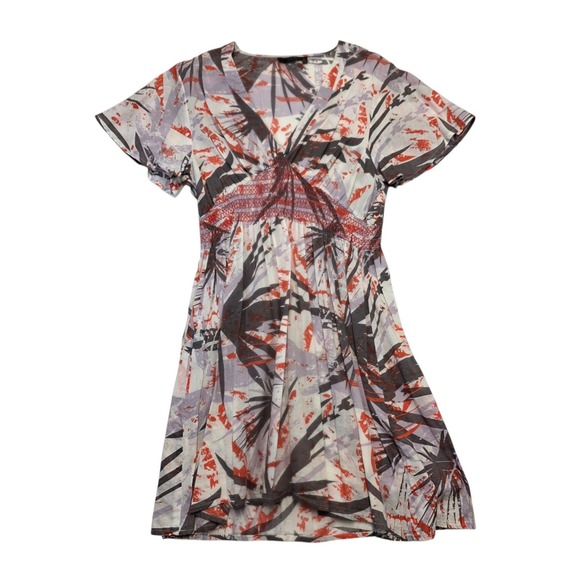 Hurley Women's Dress Size L Short Sleeve V‎ Neck Abstract Print Casual - Picture 1 of 6